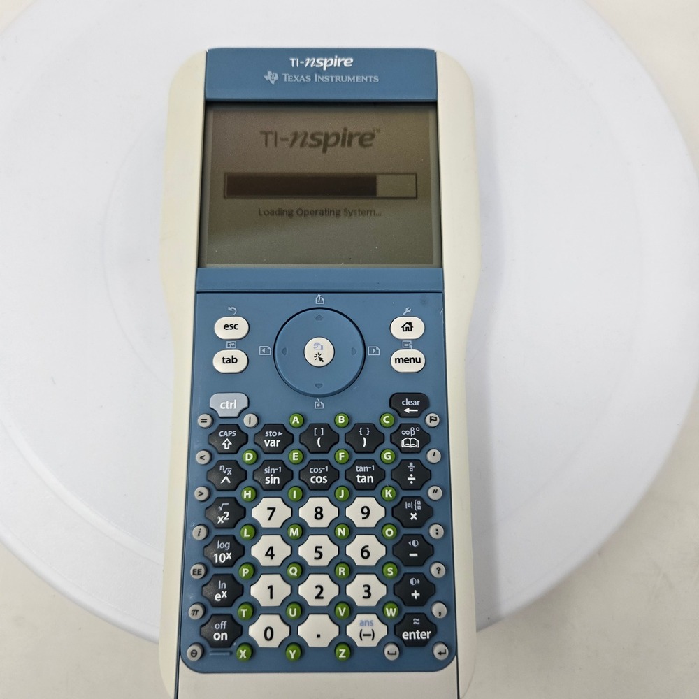 Texas Instruments TI-Nspire Graphing Calculator Blue White with Cover Handheld